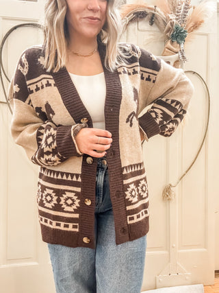 Let 'er Buck Cardigan - Allure Boutique WY