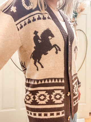 Let 'er Buck Cardigan - Allure Boutique WY