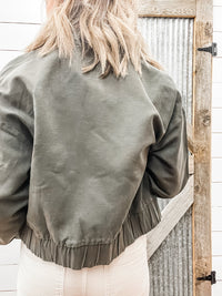 Linen Bomber Jacket - Allure Boutique WY