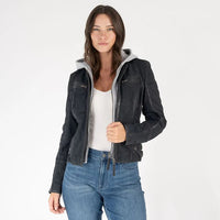 Lisa Hooded Lambskin Jacket - Allure Boutique WY