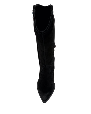 Lisabeth Black Oiled Suede Boot - Allure Boutique WY