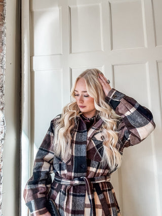 Locket Plaid Coat - Allure Boutique WY