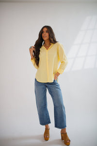 Lolita Button Down Pale Banana - Allure Boutique WY