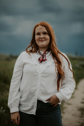 Lonestar Button Down White - Allure Boutique WY