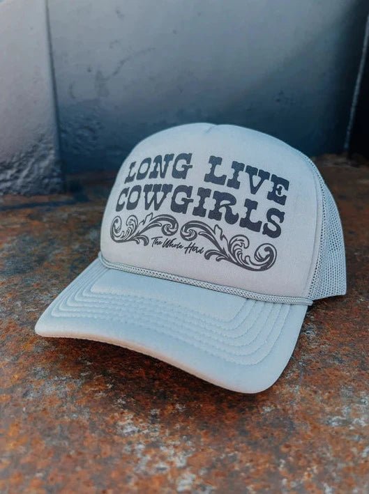 Long Live Cowgirls Youth Trucker Hat - Grey - Allure Boutique WY