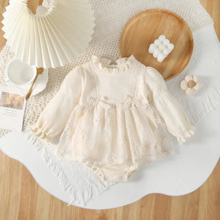 Long Sleeve Lace Infant Girls Romper - Allure Boutique WY
