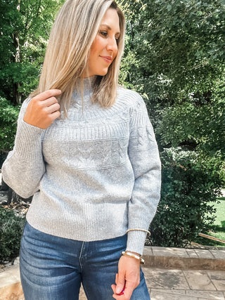 Long Sleeve Mock Neck Sweater - Allure Boutique WY