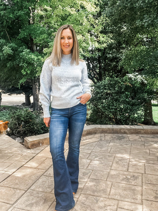 Long Sleeve Mock Neck Sweater - Allure Boutique WY