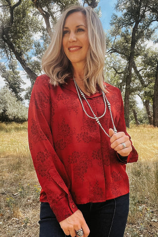 Long Sleeve Woven with Hidden Placket - Allure Boutique WY