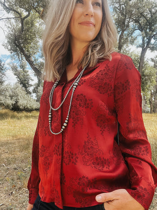 Long Sleeve Woven with Hidden Placket - Allure Boutique WY