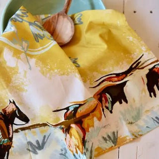 Longhorn Open Range Novelty Tea Towel - Allure Boutique WY