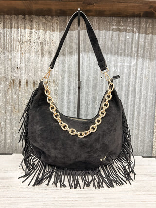 Loretta Suede Fringe Slouchy Bag - Allure Boutique WY