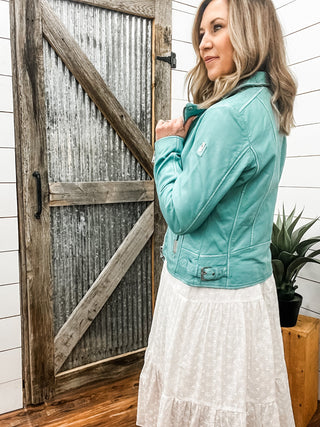 Louzia Straight Zip Moto Jacket - Allure Boutique WY