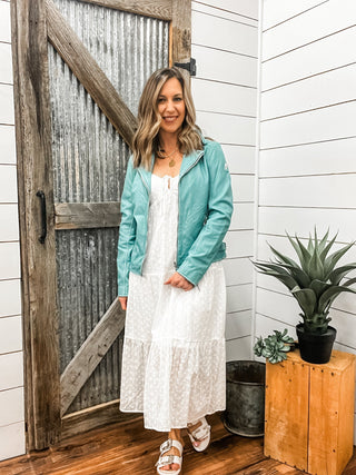 Louzia Straight Zip Moto Jacket - Allure Boutique WY
