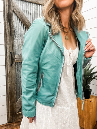 Louzia Straight Zip Moto Jacket - Allure Boutique WY