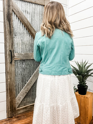 Louzia Straight Zip Moto Jacket - Allure Boutique WY