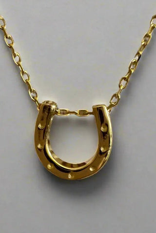Lucky Horseshoe Gold Necklace - Allure Boutique WY
