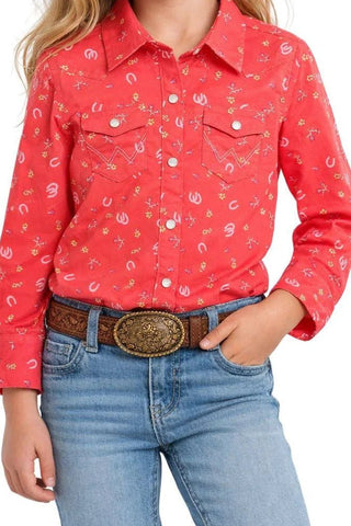 Lucky Horseshoe Western Snap Shirt - Allure Boutique WY
