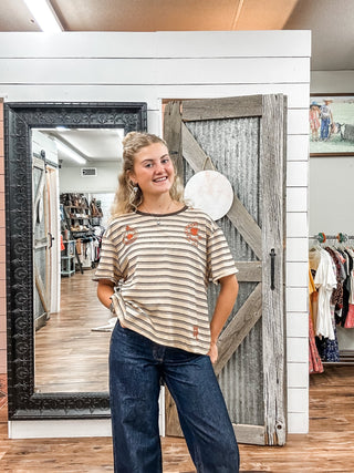 Lucky Star Retro Stripe Western Tee - Allure Boutique WY