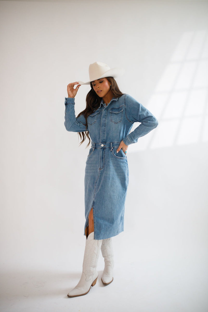 Lulu Denim Shirtdress - Allure Boutique WY