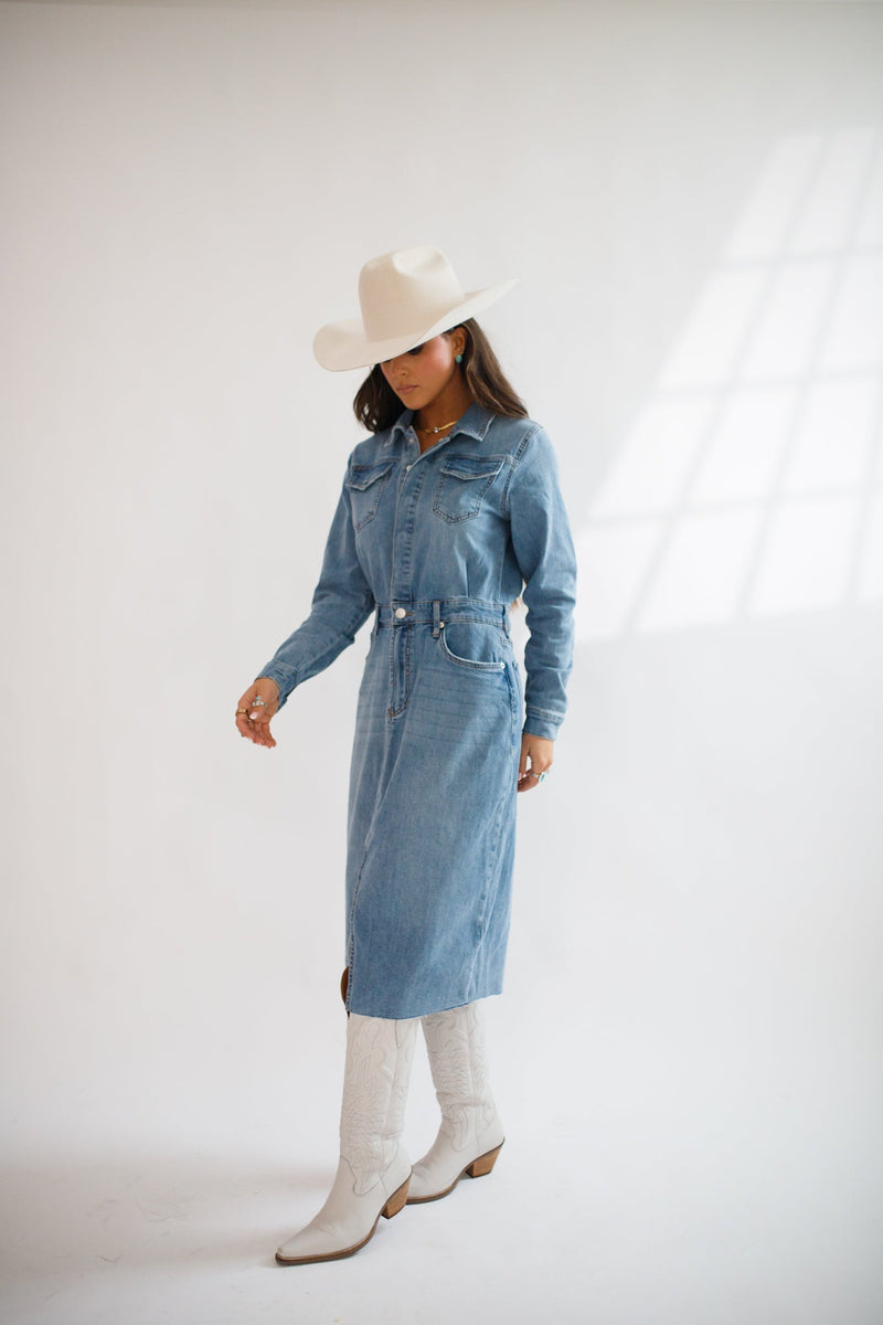 Lulu Denim Shirtdress - Allure Boutique WY