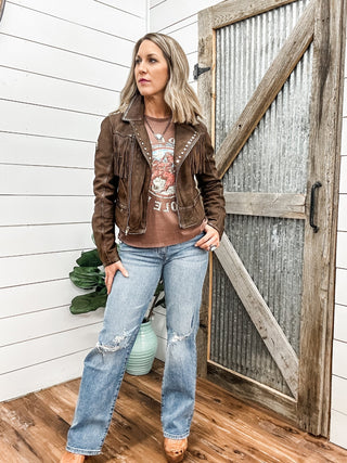 Mauritius Fanny Dark Brown Lambskin Jacket - Allure Boutique WY