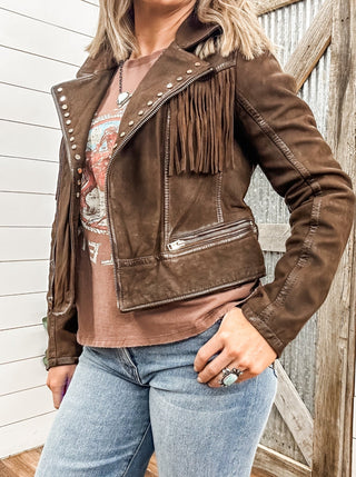 Mauritius Fanny Dark Brown Lambskin Jacket - Allure Boutique WY