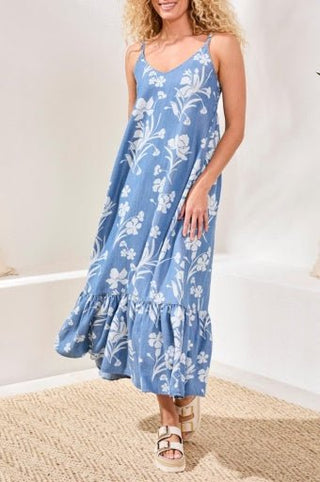 Maxi Dress with Bottom Frill - Allure Boutique WY