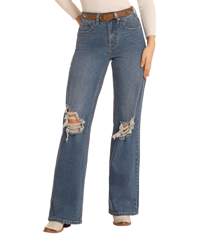 Medium Vintage Distressed Relaxed Flare - Allure Boutique WY