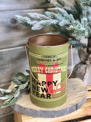 Metal Buckets with Wire Handles & Holiday Sayings - Allure Boutique WY