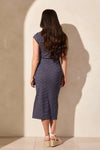 Midi Dress with Self Belt - Allure Boutique WY