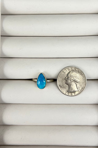Turquoise Teardrop Ring 7.5