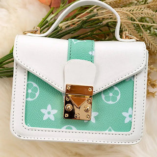 Mint + White LV Inspired Girls Purse - Allure Boutique WY