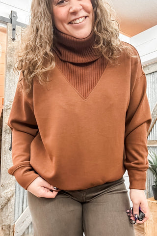 Modal Scuba Luxe V - Turtleneck - Allure Boutique WY