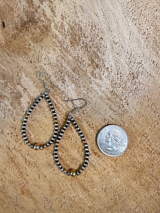 Navajo Pearl + Gold Teardrop Earrings - Allure Boutique WY