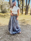 Navy Blue Pleated Maxi Skirt - Allure Boutique WY