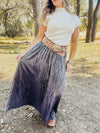 Navy Blue Pleated Maxi Skirt - Allure Boutique WY