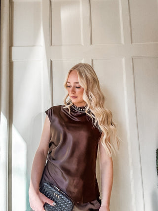 Nights With You Satin Shell - Allure Boutique WY