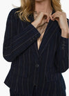 Notch Collar Single Button Blazer - Allure Boutique WY