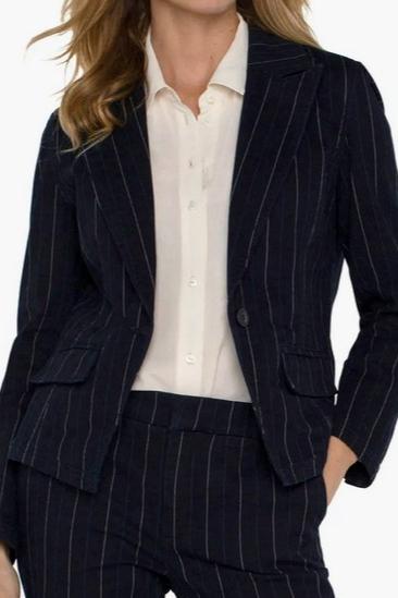 Notch Collar Single Button Blazer - Allure Boutique WY