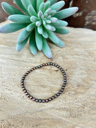 Copper Navajo Pearl Bracelet 4mm