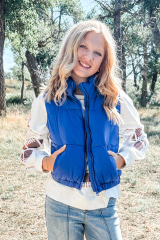 Nylon High Neck Puffer Vest - Allure Boutique WY