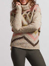 Oatmeal High Neck Sweater - Allure Boutique WY