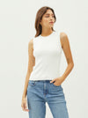 Off White Sleeveless Sweater Tank - Allure Boutique WY