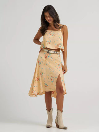 Orange Creamsicle Floral Maxi Skirt - Allure Boutique WY