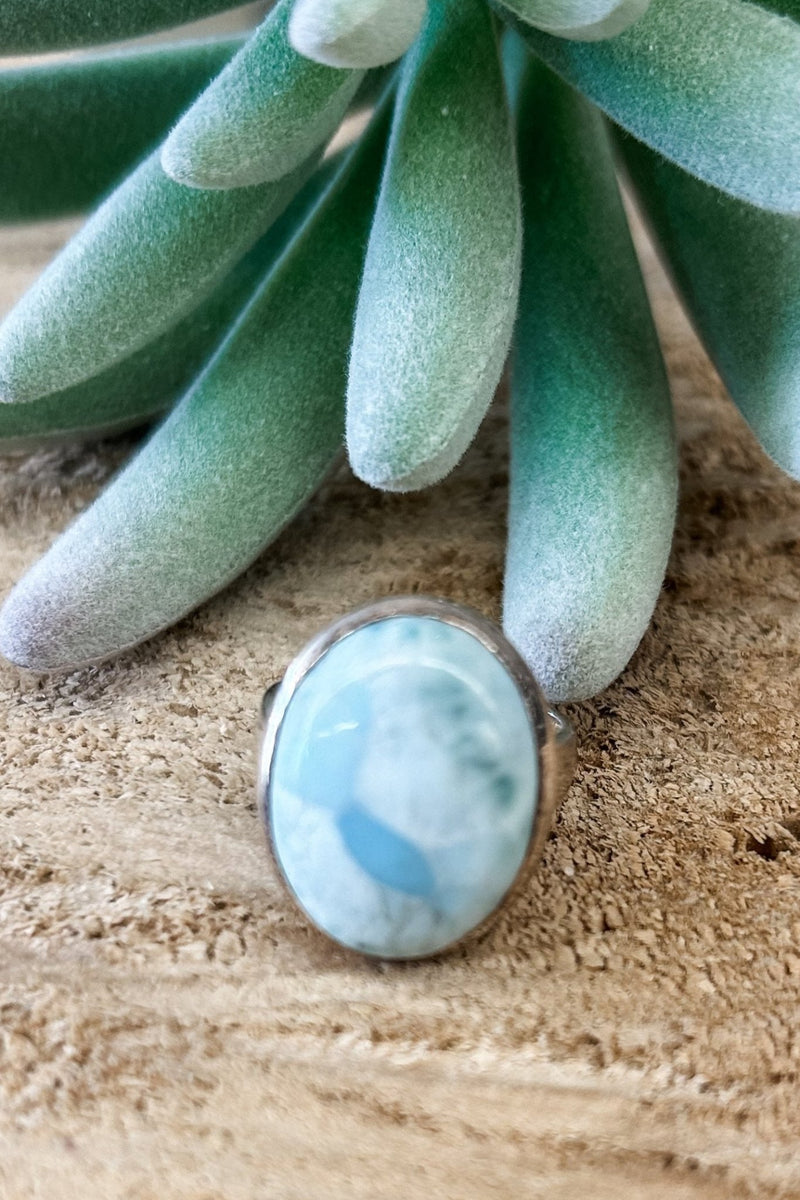 Oval Larimar Ring - Allure Boutique WY