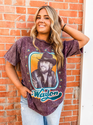 Oversized Waylon Jennings Concert Tee - Allure Boutique WY