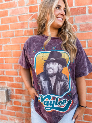 Oversized Waylon Jennings Concert Tee - Allure Boutique WY