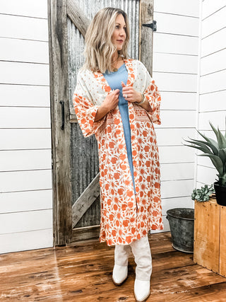 Paige Duster Senora Border Print - Allure Boutique WY