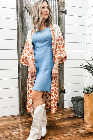 Paige Duster Senora Border Print - Allure Boutique WY